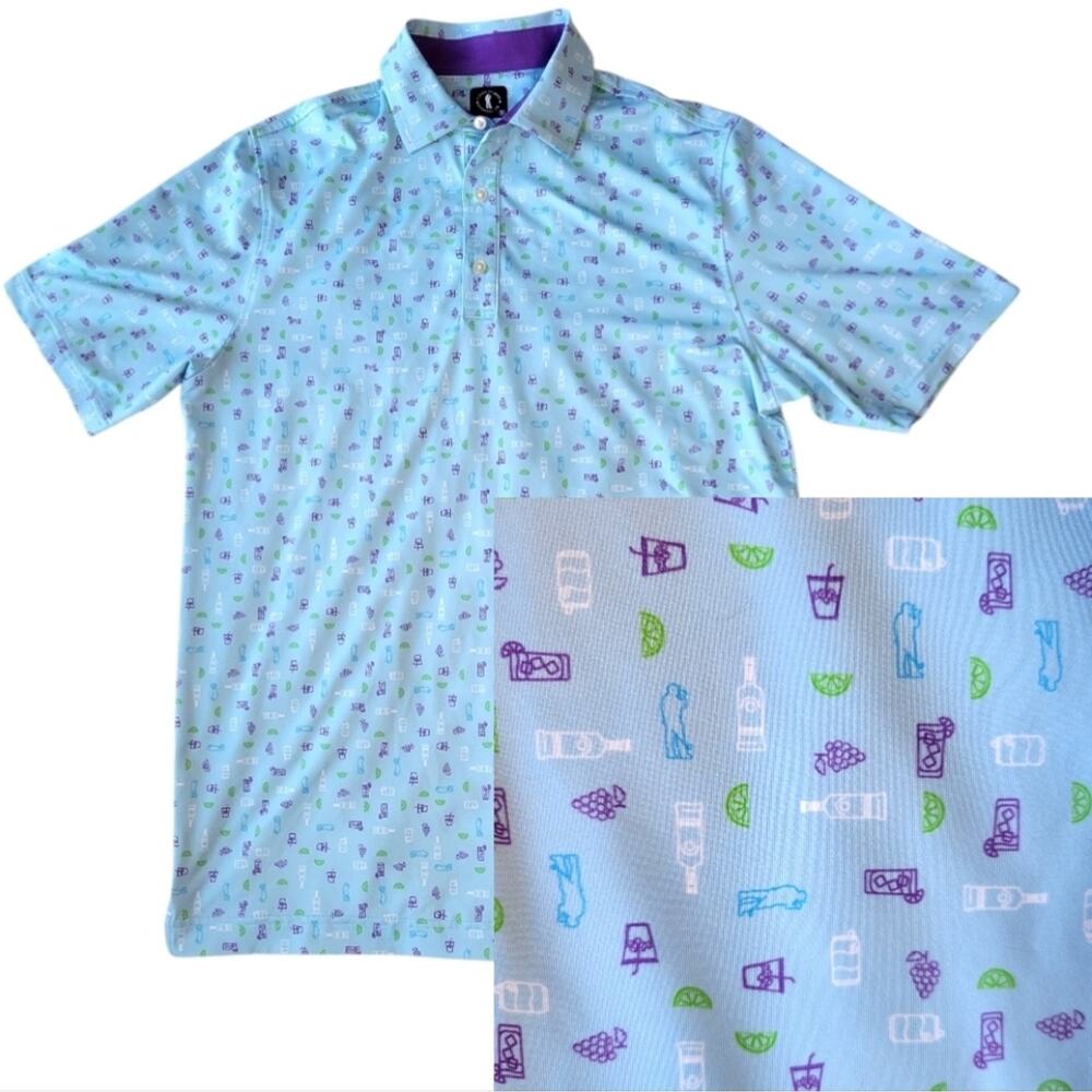 USAG U Suck At Golf Polo Short Sleeve Shirt Mens Medium